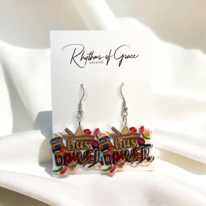 School Bus Driver Earrings - Show Your Love on the Road! 🚍 - Rhythms of Grace Creative