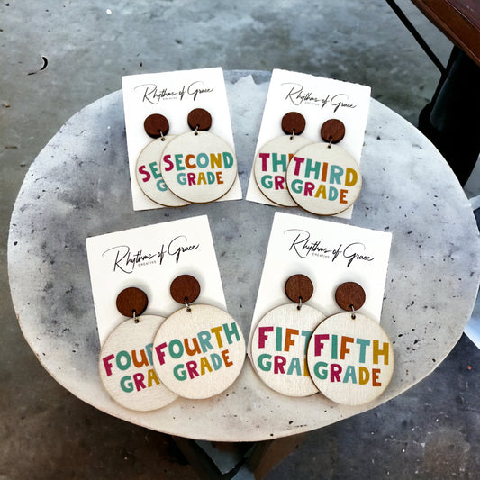 Celebrate Your Favorite Teacher with Our Adorable Elementary Teacher Earrings! - Rhythms of Grace Creative
