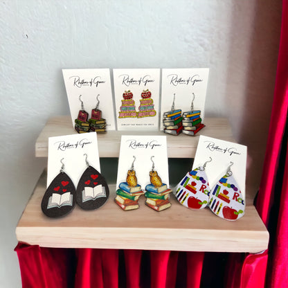 Literary Chic: Adorable Librarian Earrings for Book Lovers! 📚 - Rhythms of Grace Creative