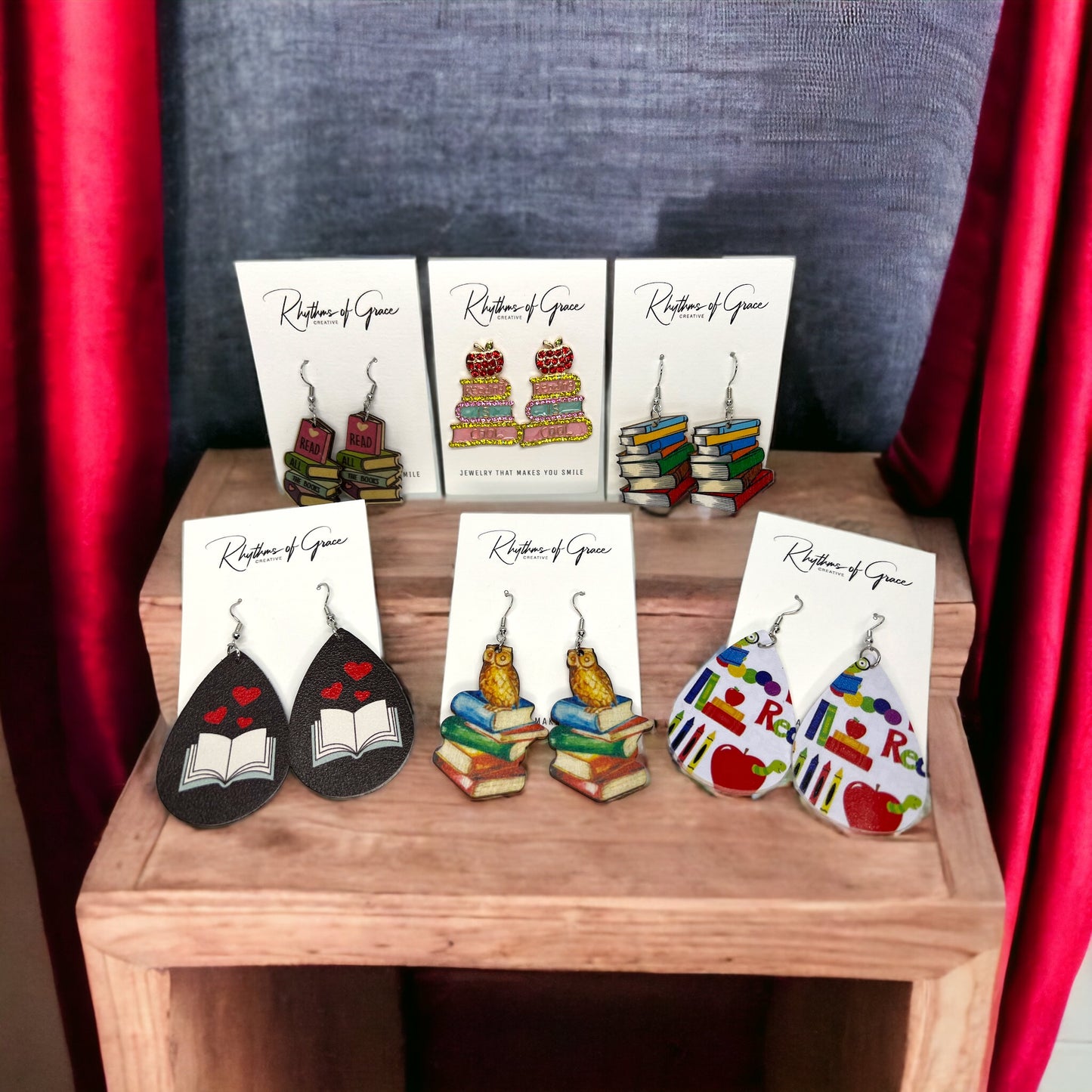 Literary Chic: Adorable Librarian Earrings for Book Lovers! 📚 - Rhythms of Grace Creative