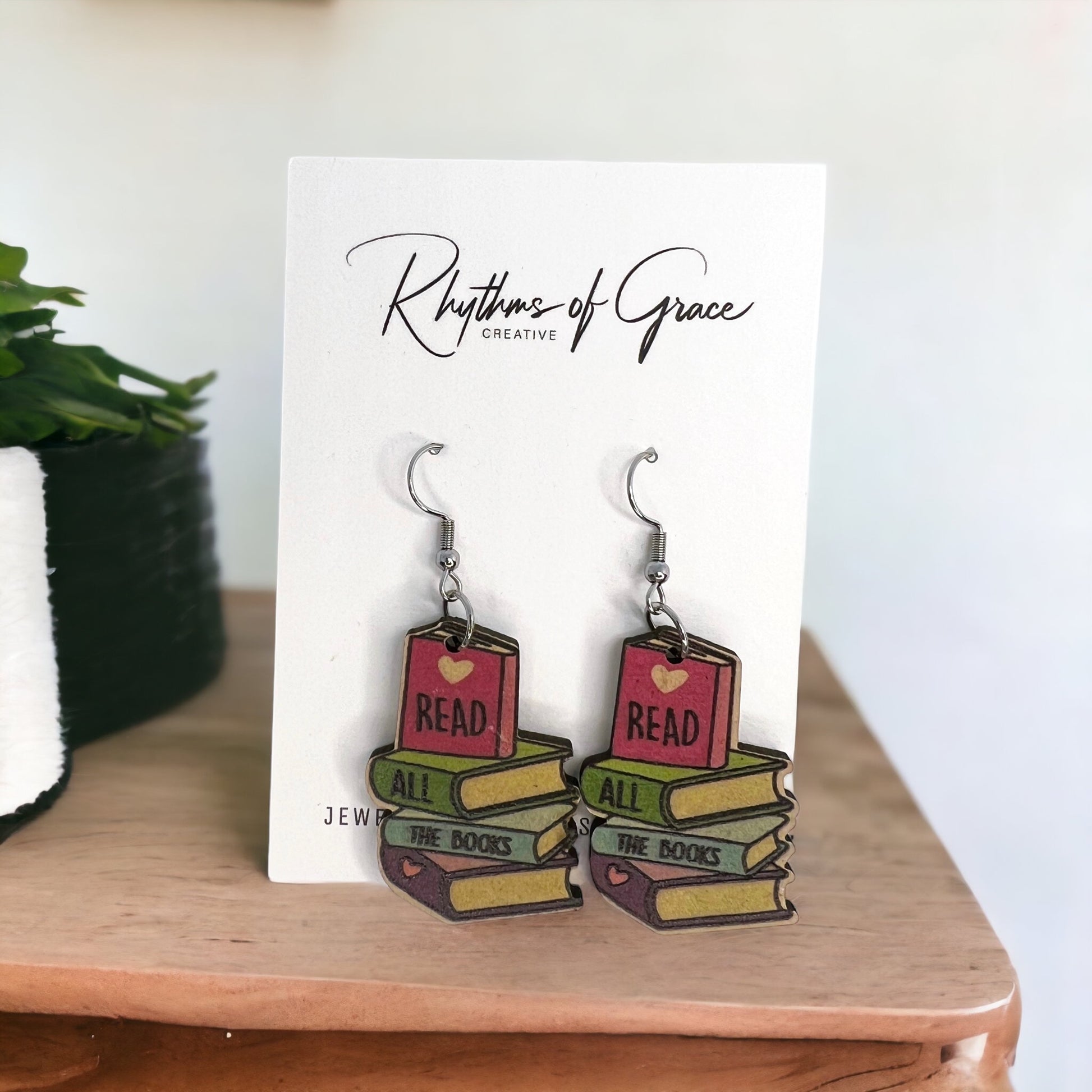 Literary Chic: Adorable Librarian Earrings for Book Lovers! 📚 - Rhythms of Grace Creative