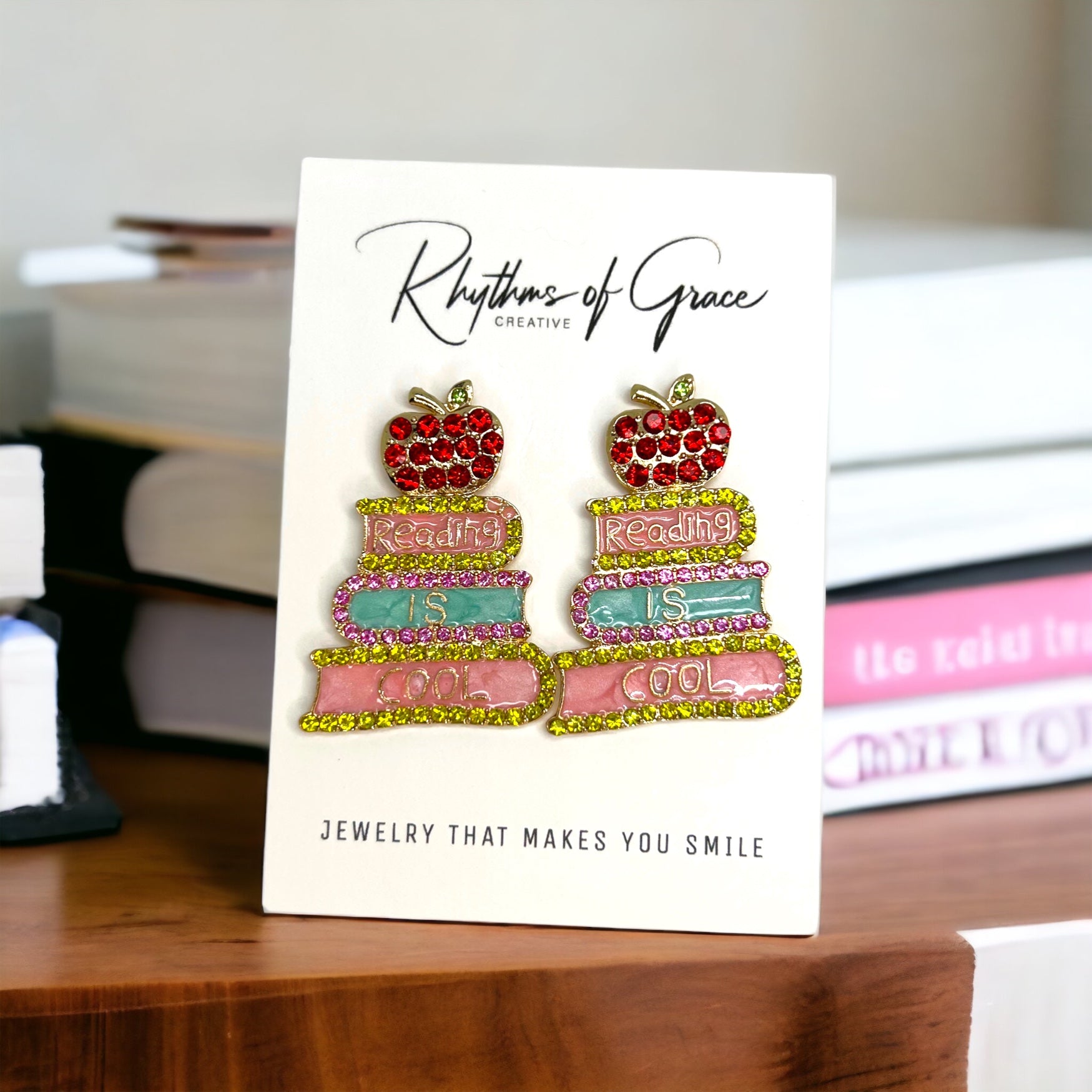 Literary Chic: Adorable Librarian Earrings for Book Lovers! 📚 - Rhythms of Grace Creative