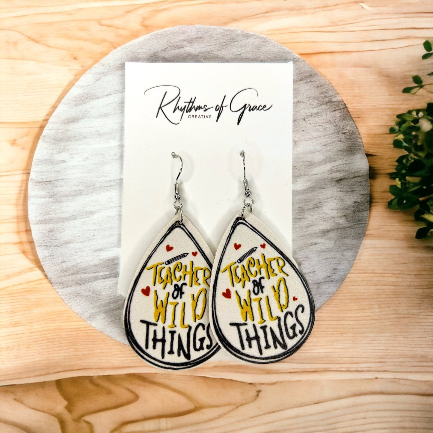 Teacher Dangle Earrings - Perfect Accessories for Every Educator! 📚 - Rhythms of Grace Creative