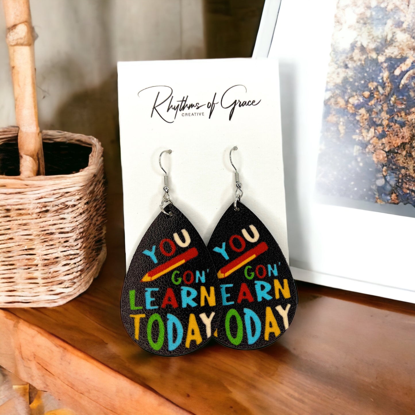Teacher Dangle Earrings - Perfect Accessories for Every Educator! 📚 - Rhythms of Grace Creative