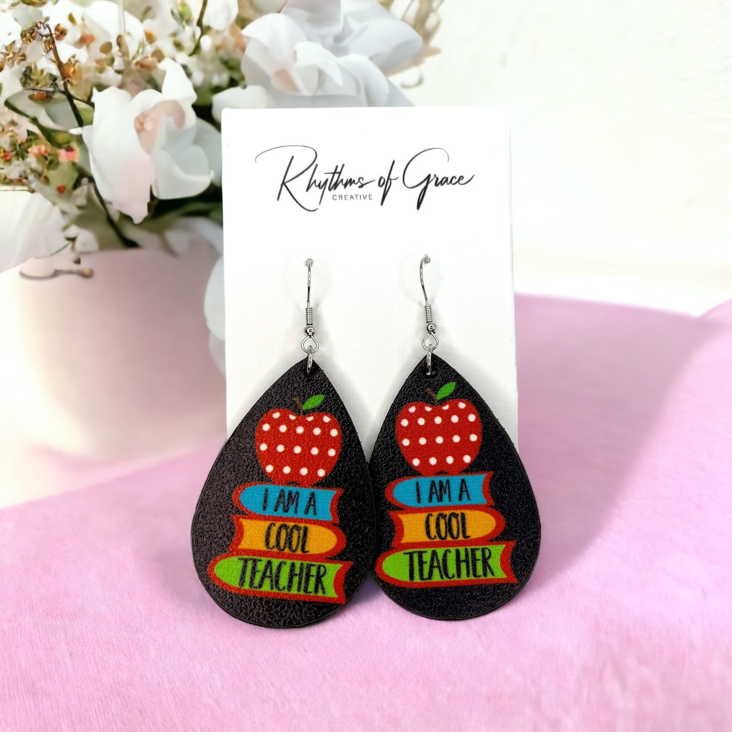 Teacher Dangle Earrings - Perfect Accessories for Every Educator! 📚 - Rhythms of Grace Creative