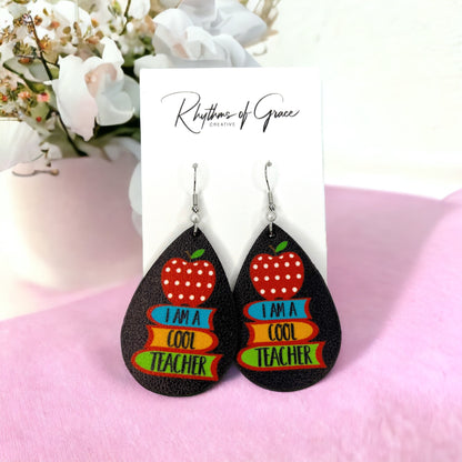 Teacher Dangle Earrings - Perfect Accessories for Every Educator! 📚 - Rhythms of Grace Creative