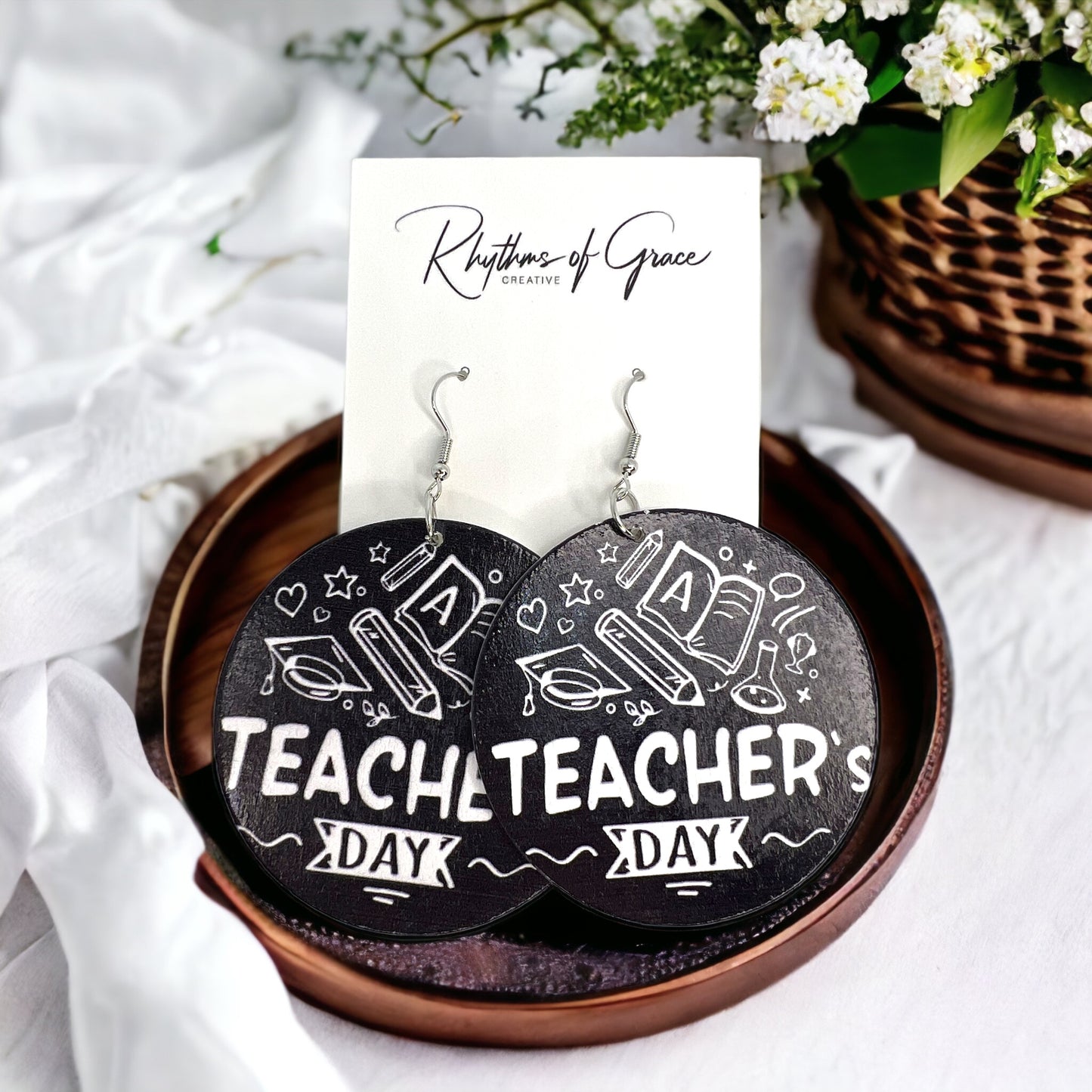 Teacher Earrings: Celebrate Our Everyday Heroes! 🌟 - Rhythms of Grace Creative