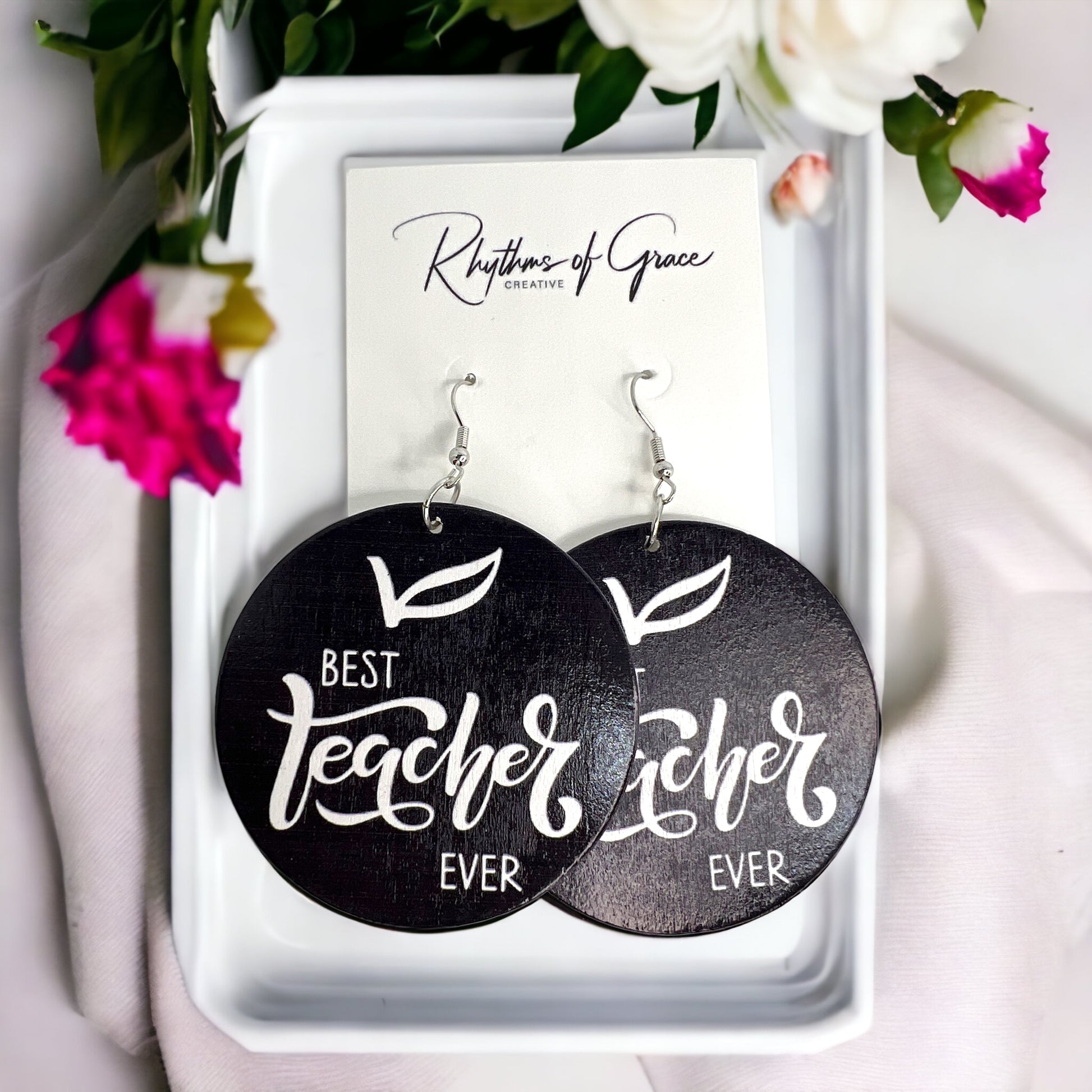 Teacher Earrings: Celebrate Our Everyday Heroes! 🌟 - Rhythms of Grace Creative