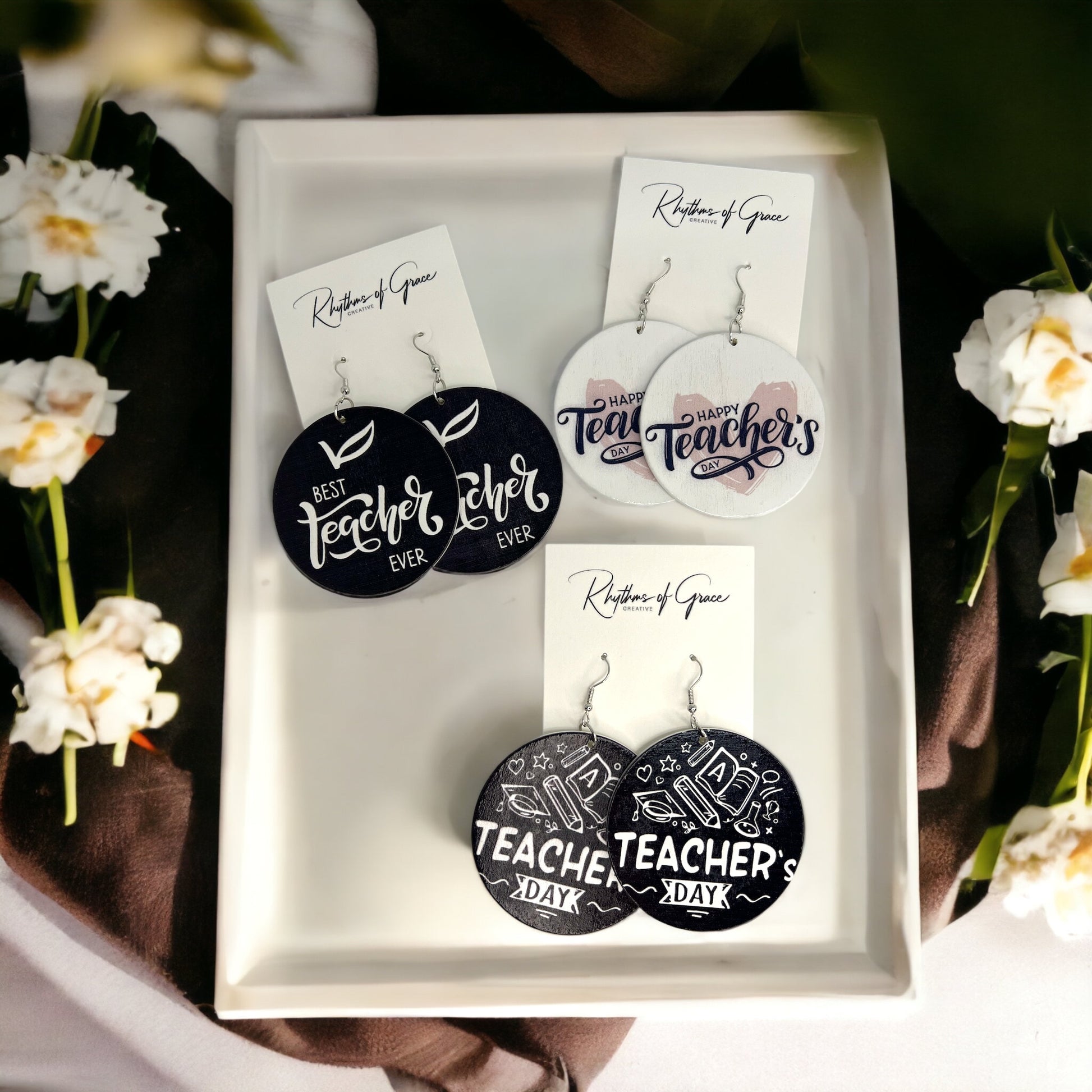 Teacher Earrings: Celebrate Our Everyday Heroes! 🌟 - Rhythms of Grace Creative
