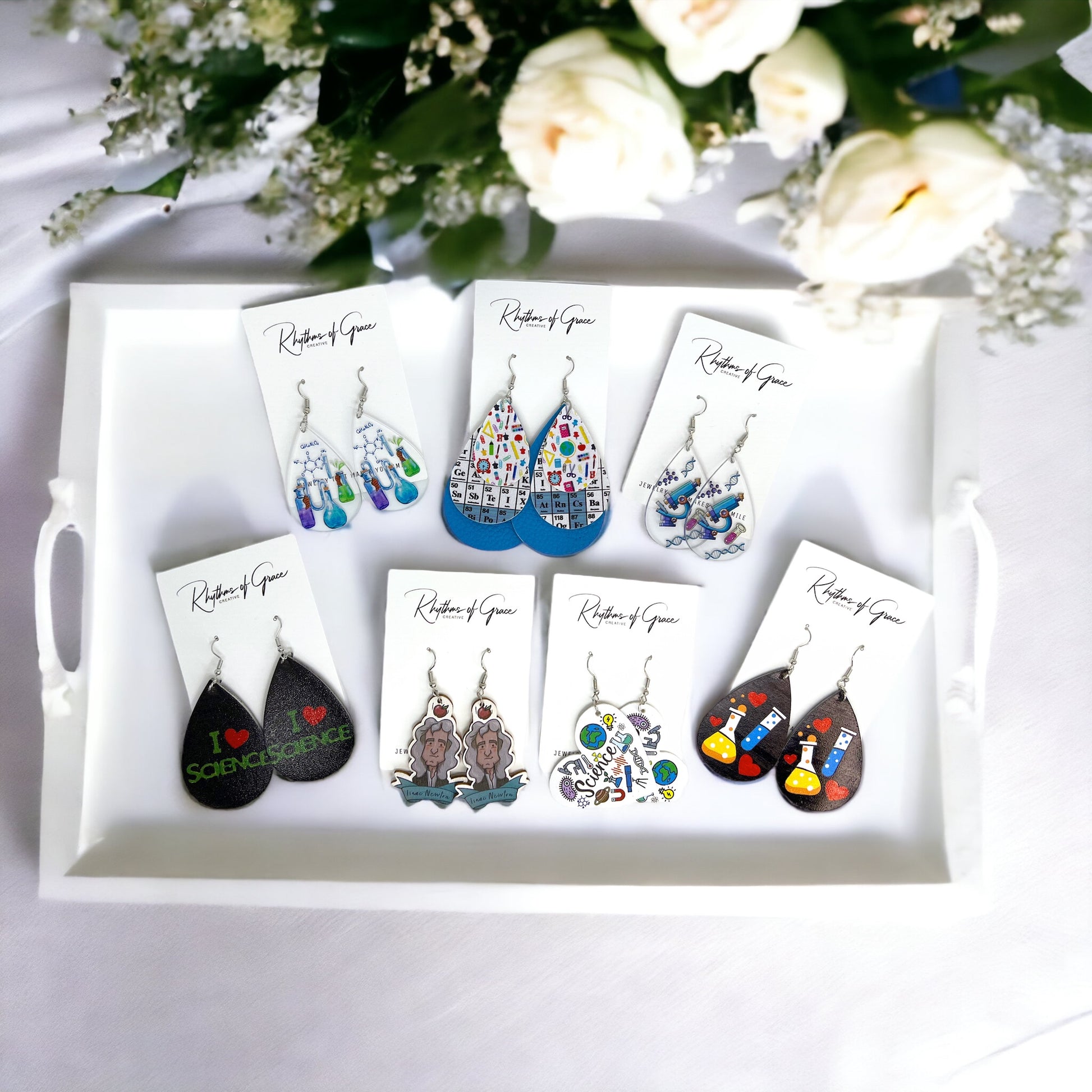 Science in Style: Unleash Your Inner Genius with our STEM Teacher Earrings! - Rhythms of Grace Creative