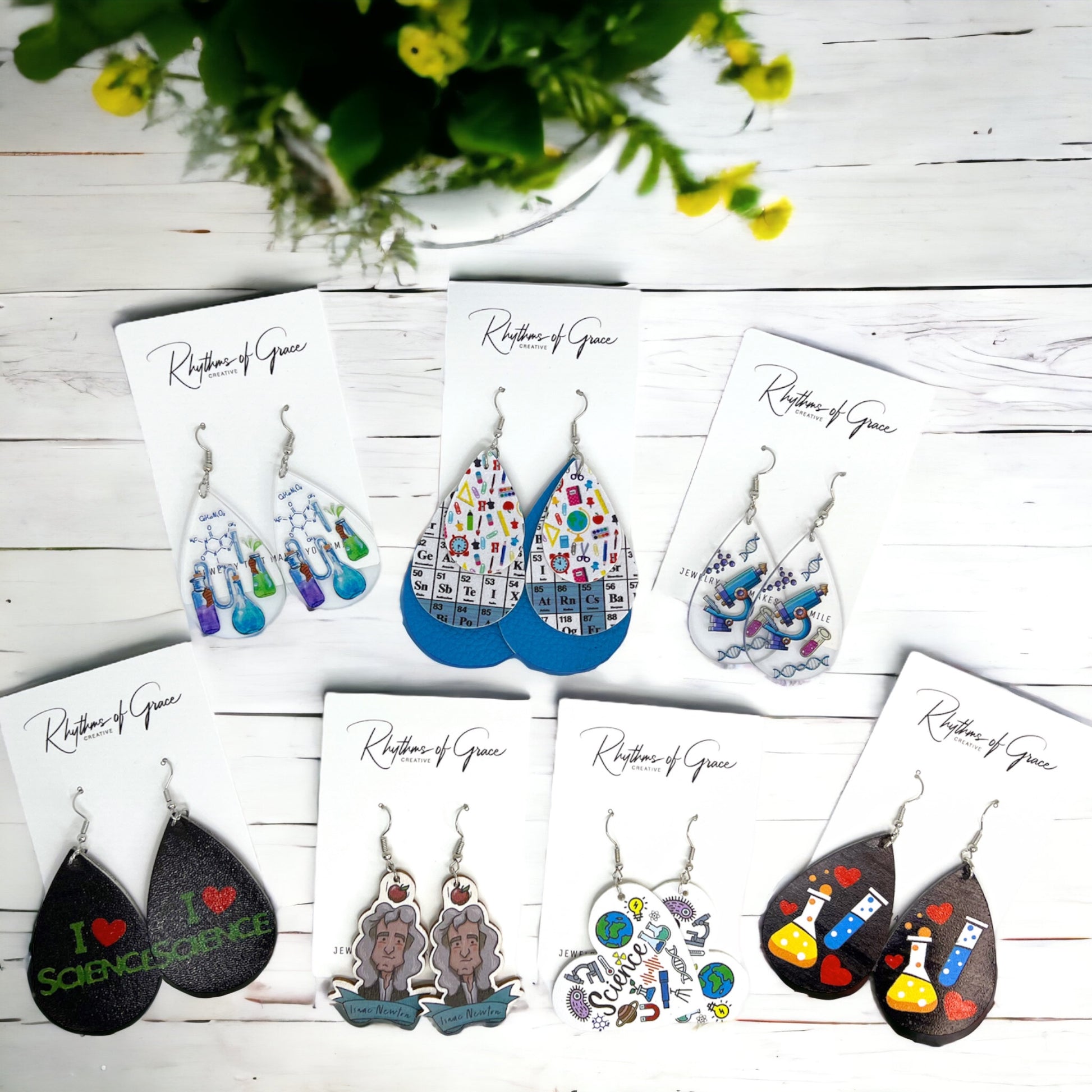 Science in Style: Unleash Your Inner Genius with our STEM Teacher Earrings! - Rhythms of Grace Creative