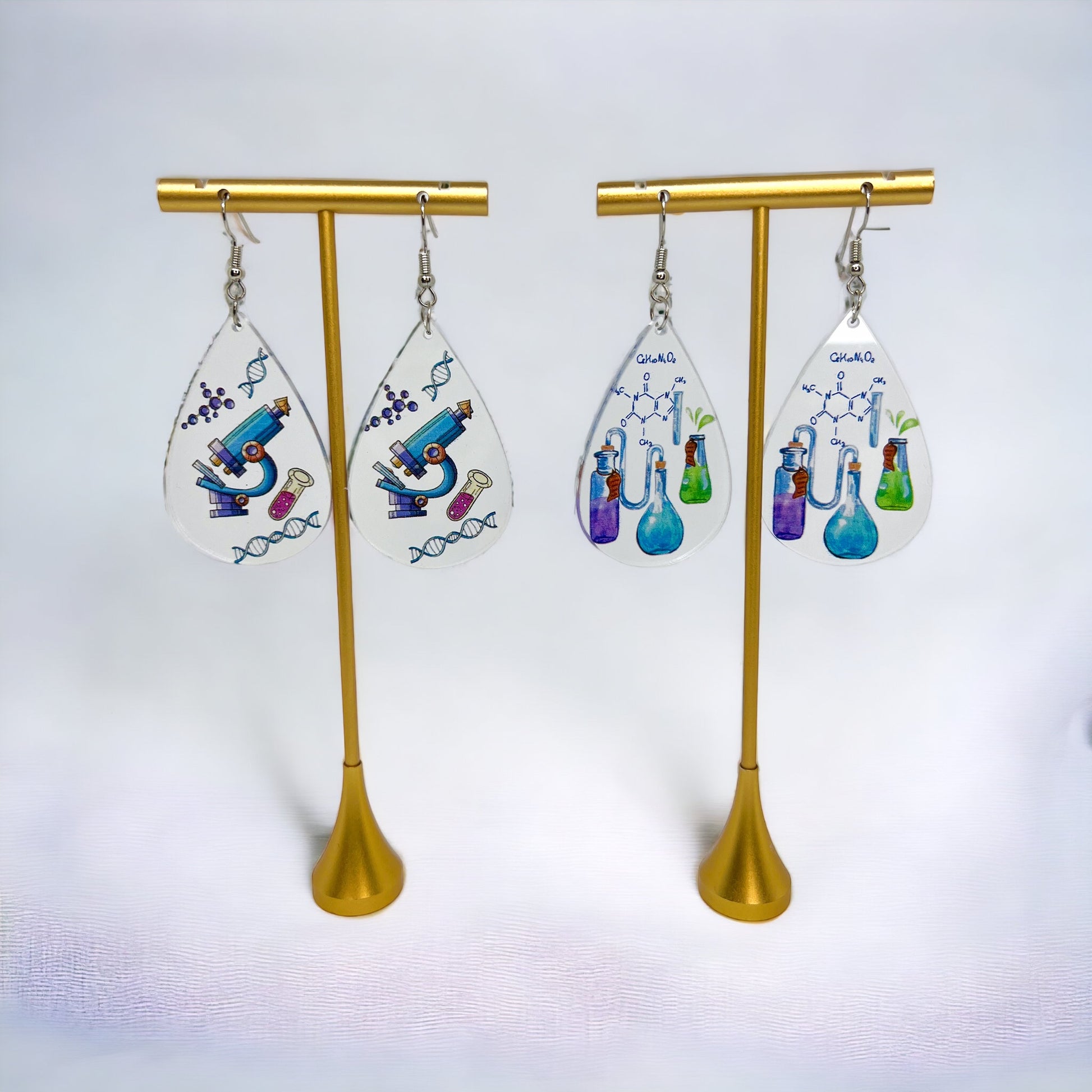 Science in Style: Unleash Your Inner Genius with our STEM Teacher Earrings! - Rhythms of Grace Creative