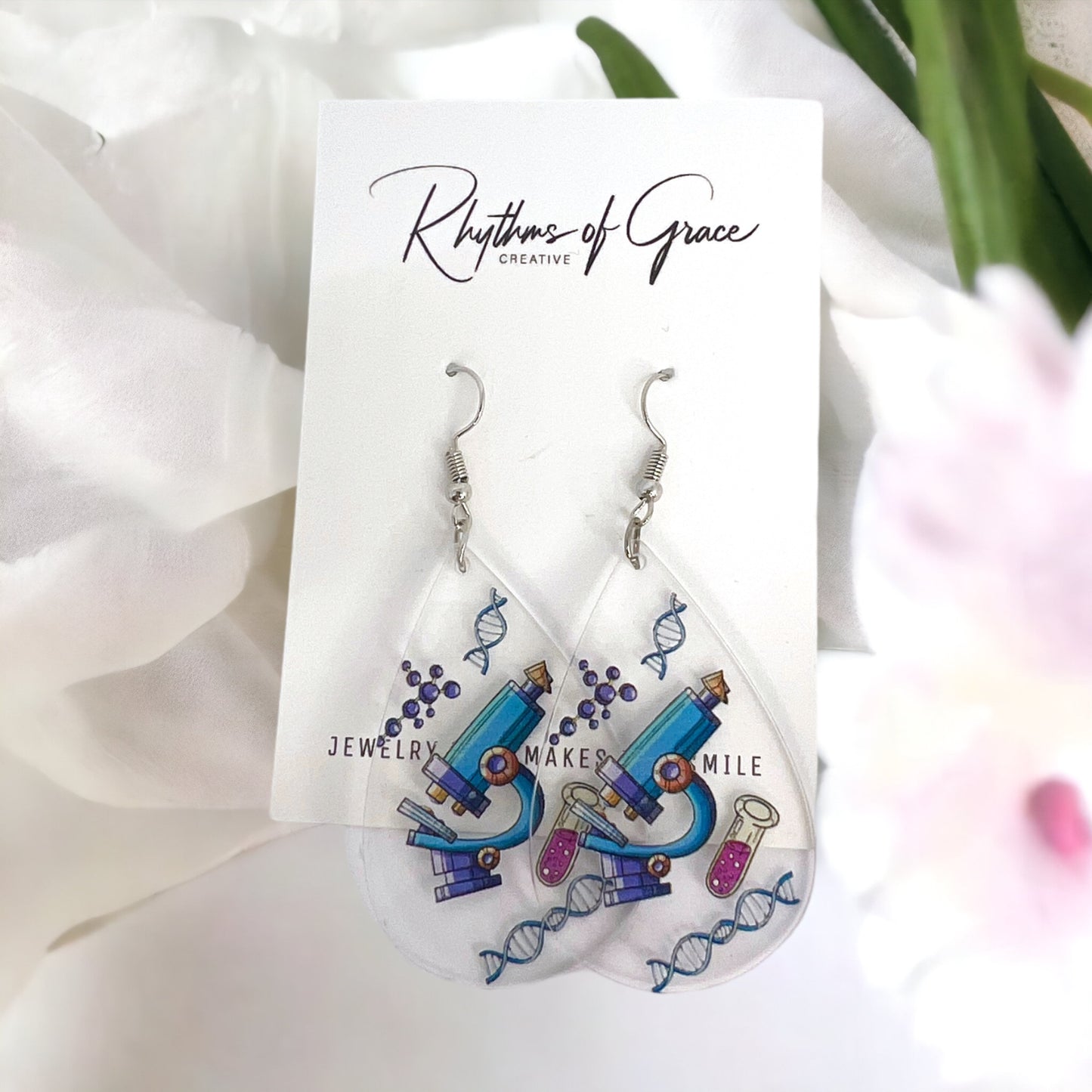 Science in Style: Unleash Your Inner Genius with our STEM Teacher Earrings! - Rhythms of Grace Creative