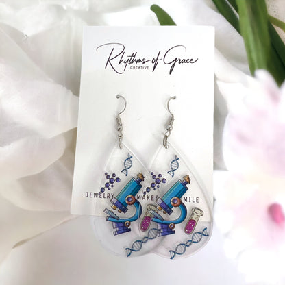 Science in Style: Unleash Your Inner Genius with our STEM Teacher Earrings! - Rhythms of Grace Creative