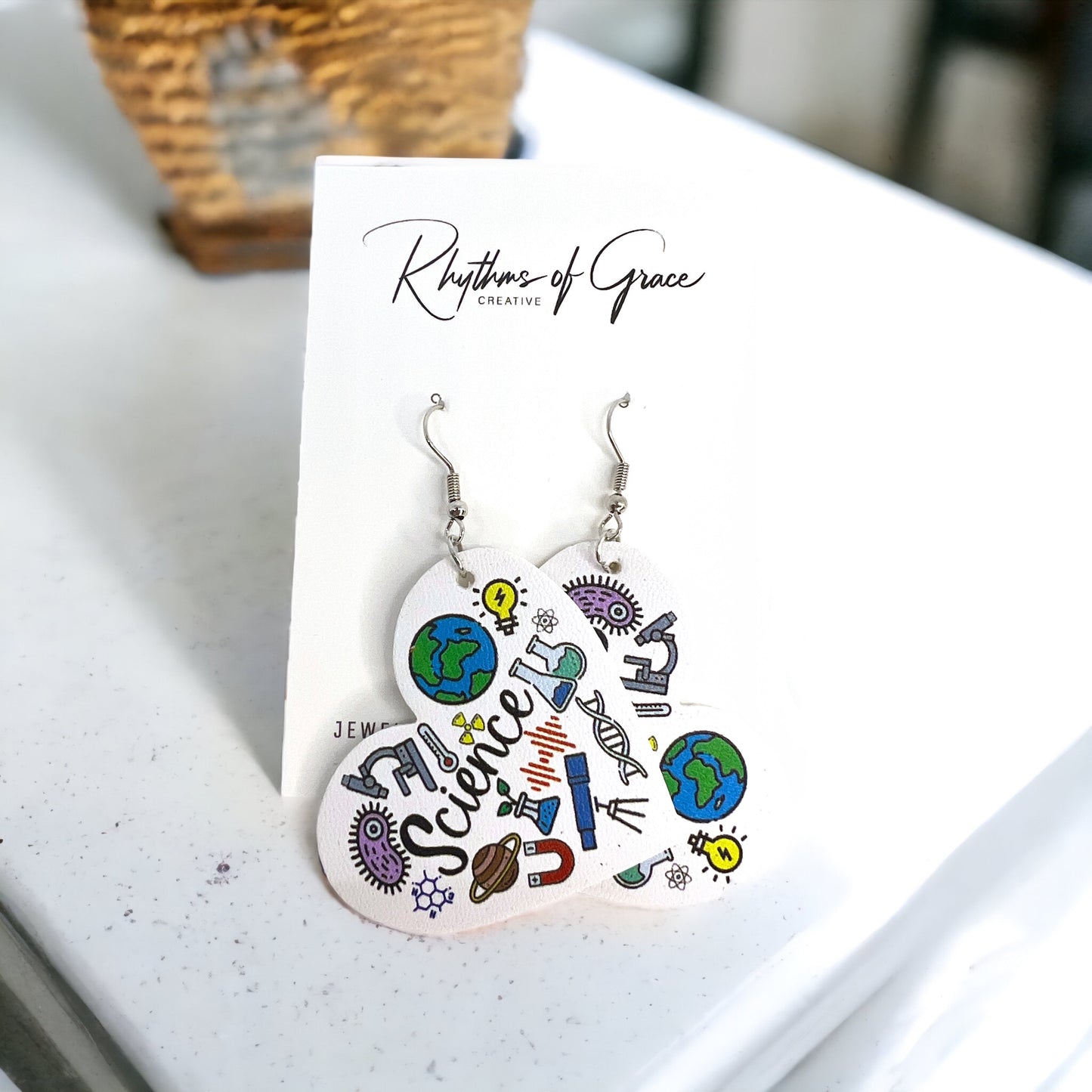 Science in Style: Unleash Your Inner Genius with our STEM Teacher Earrings! - Rhythms of Grace Creative