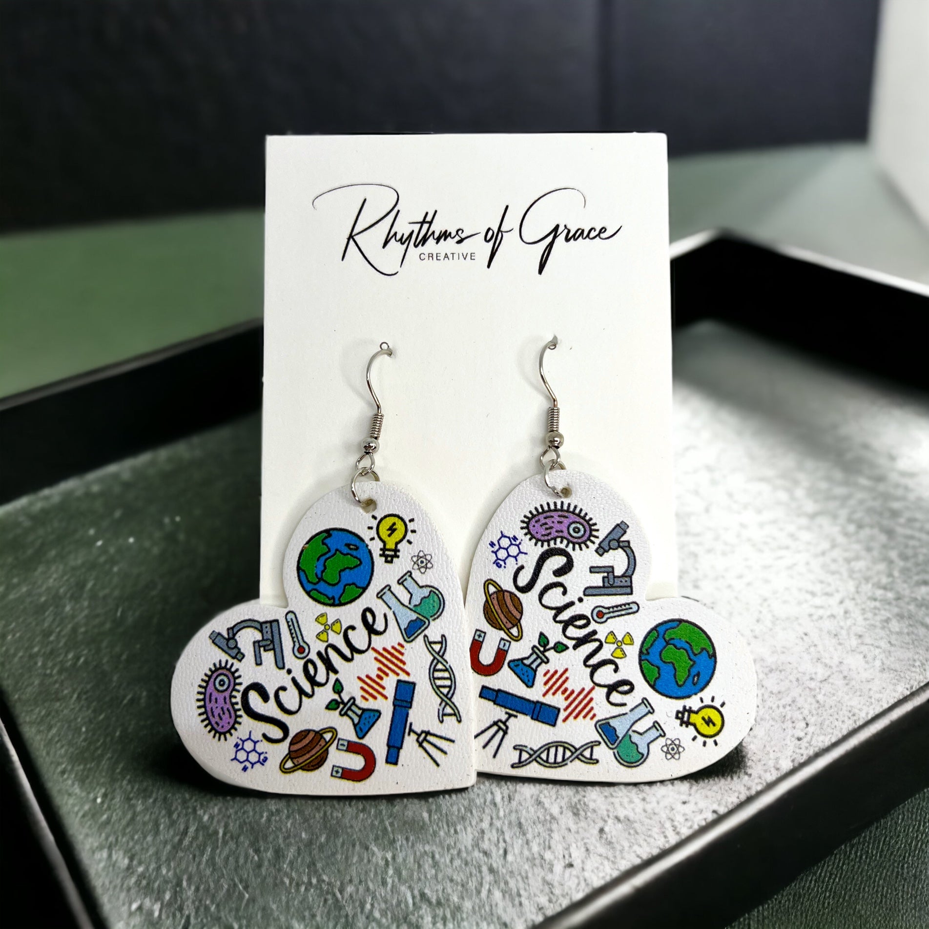 Science in Style: Unleash Your Inner Genius with our STEM Teacher Earrings! - Rhythms of Grace Creative