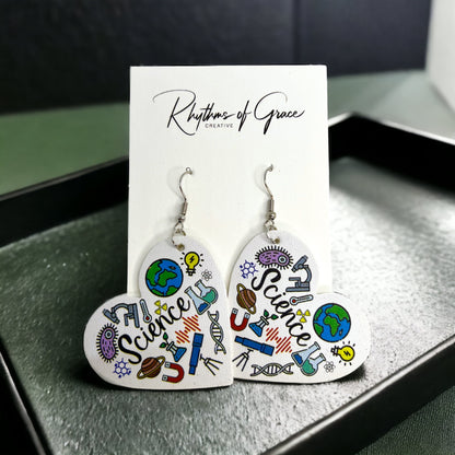 Science in Style: Unleash Your Inner Genius with our STEM Teacher Earrings! - Rhythms of Grace Creative