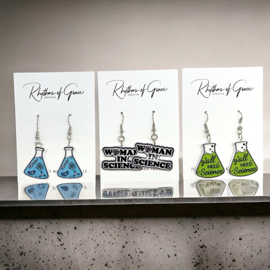 Science Earrings: Celebrate Your Inner Scientist! 🔬 - Rhythms of Grace Creative