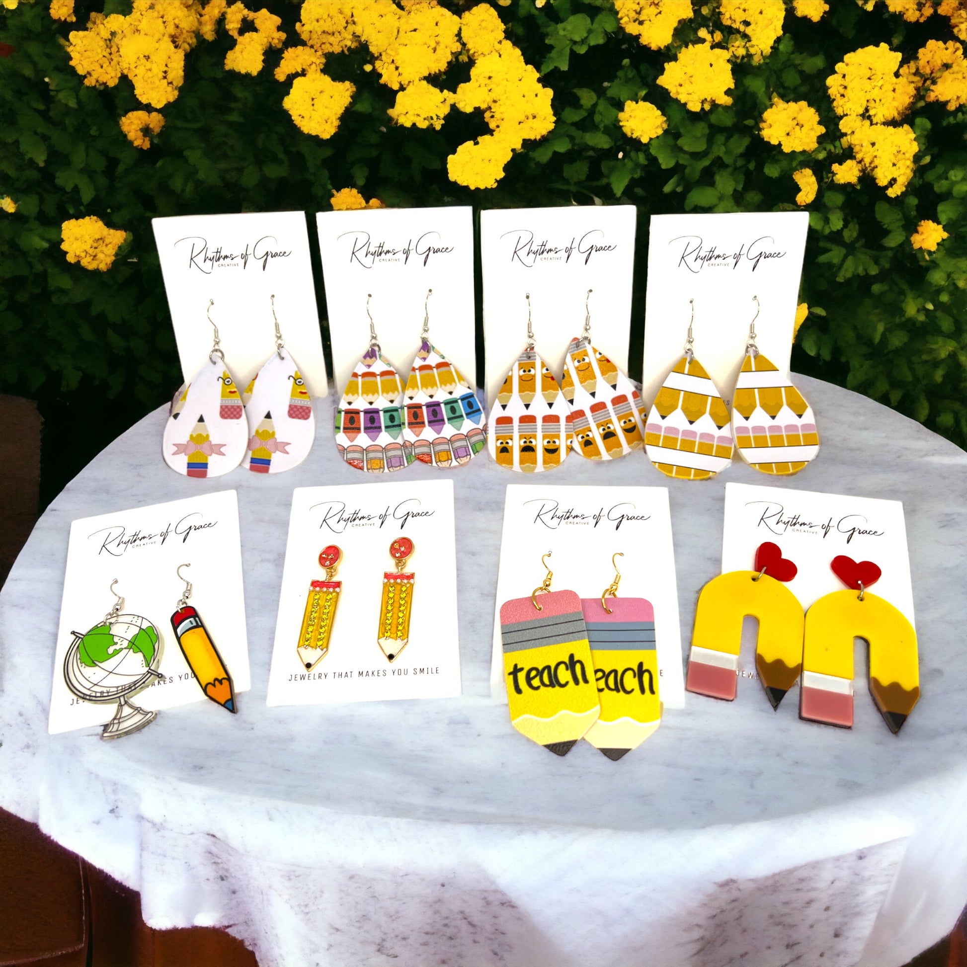 Pencil Earrings - A Trendy Treat for Educators & Book Lovers!✏️ - Rhythms of Grace Creative