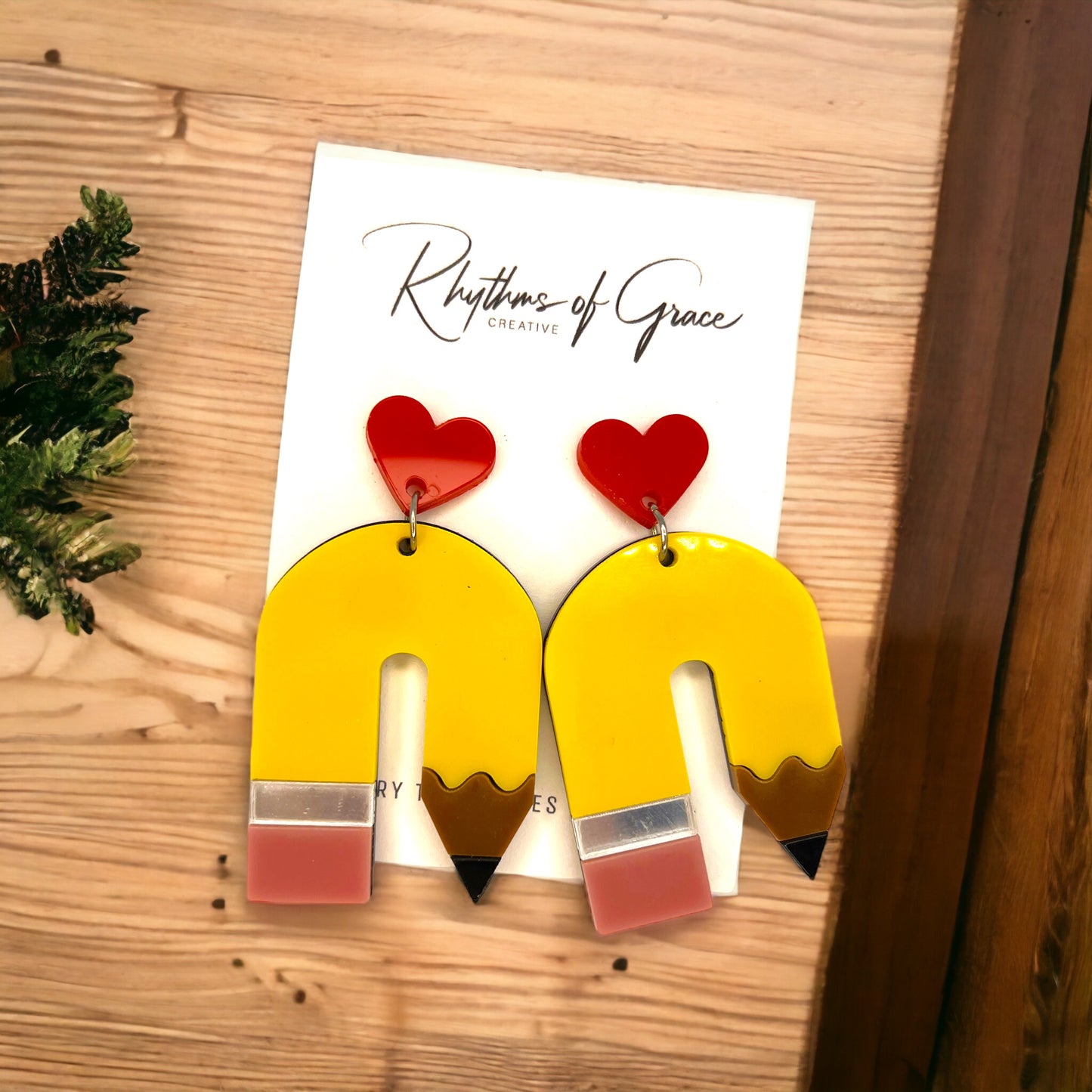 Pencil Earrings - A Trendy Treat for Educators & Book Lovers!✏️ - Rhythms of Grace Creative