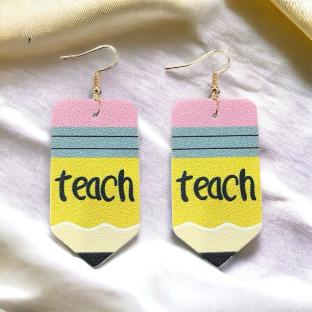 Pencil Earrings - A Trendy Treat for Educators & Book Lovers!✏️ - Rhythms of Grace Creative