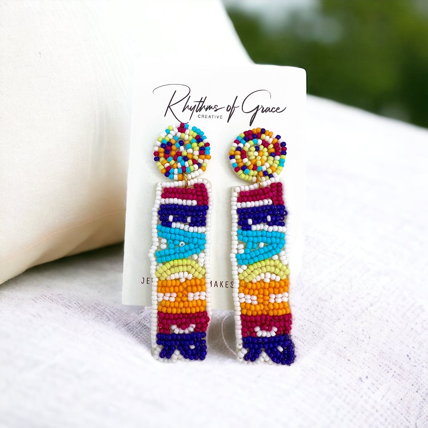 Beaded Teacher Earrings – Celebrate Educators in Style! - Rhythms of Grace Creative