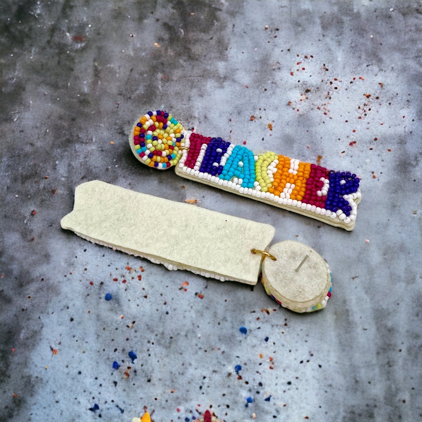 Beaded Teacher Earrings – Celebrate Educators in Style! - Rhythms of Grace Creative