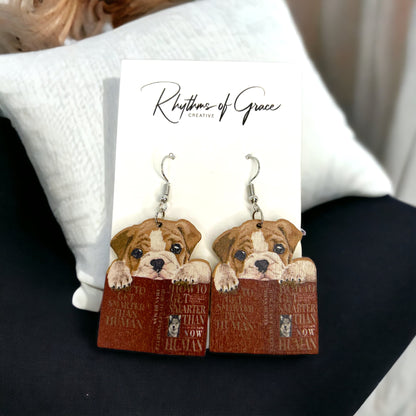 Back to School Animal Teacher Earrings – Cat, Dog, Sloth & Grad Designs | Fun Teacher Accessories - Rhythms of Grace Creative