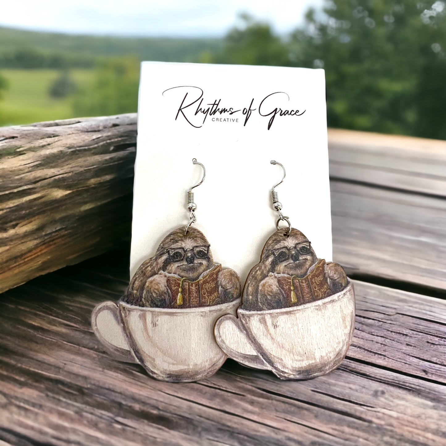Back to School Animal Teacher Earrings – Cat, Dog, Sloth & Grad Designs | Fun Teacher Accessories - Rhythms of Grace Creative