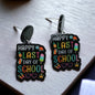 Last Day of School Earrings - A Perfect Gift for Teachers & Graduates! - Rhythms of Grace Creative