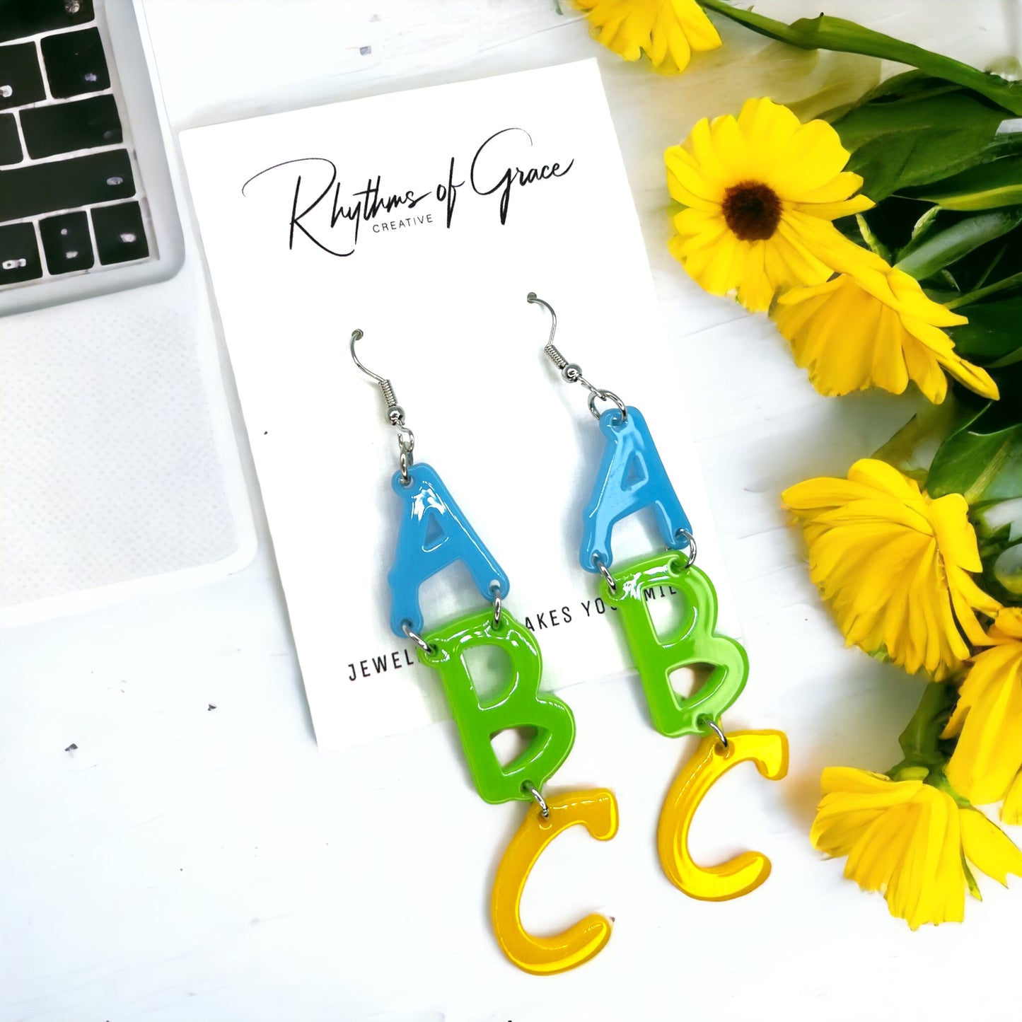 ABC Dangle Earrings: A Fun Tribute to Teachers! 🌟 - Rhythms of Grace Creative