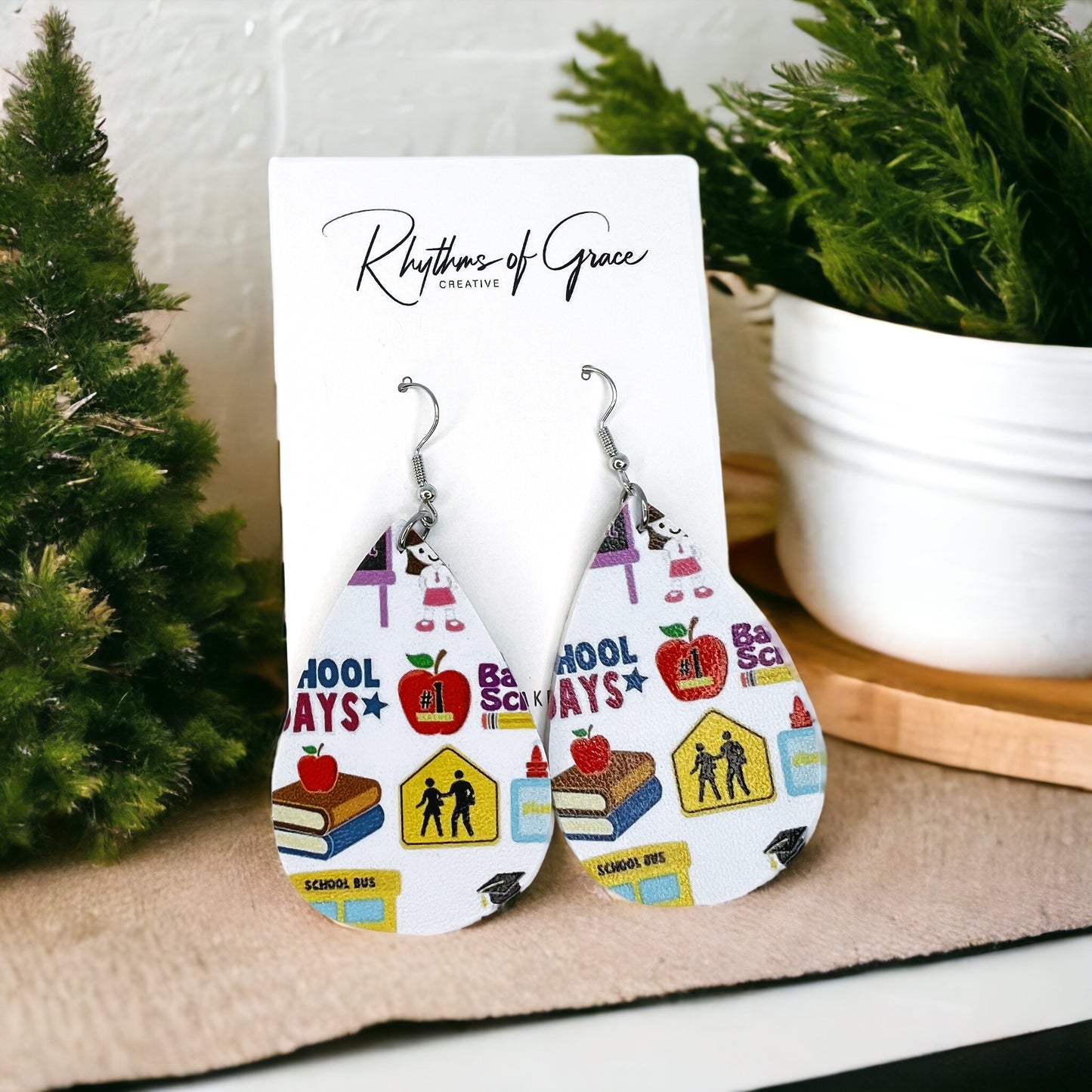 Charming Teacher Earrings: Show Your Love for Educators in Style! - Rhythms of Grace Creative