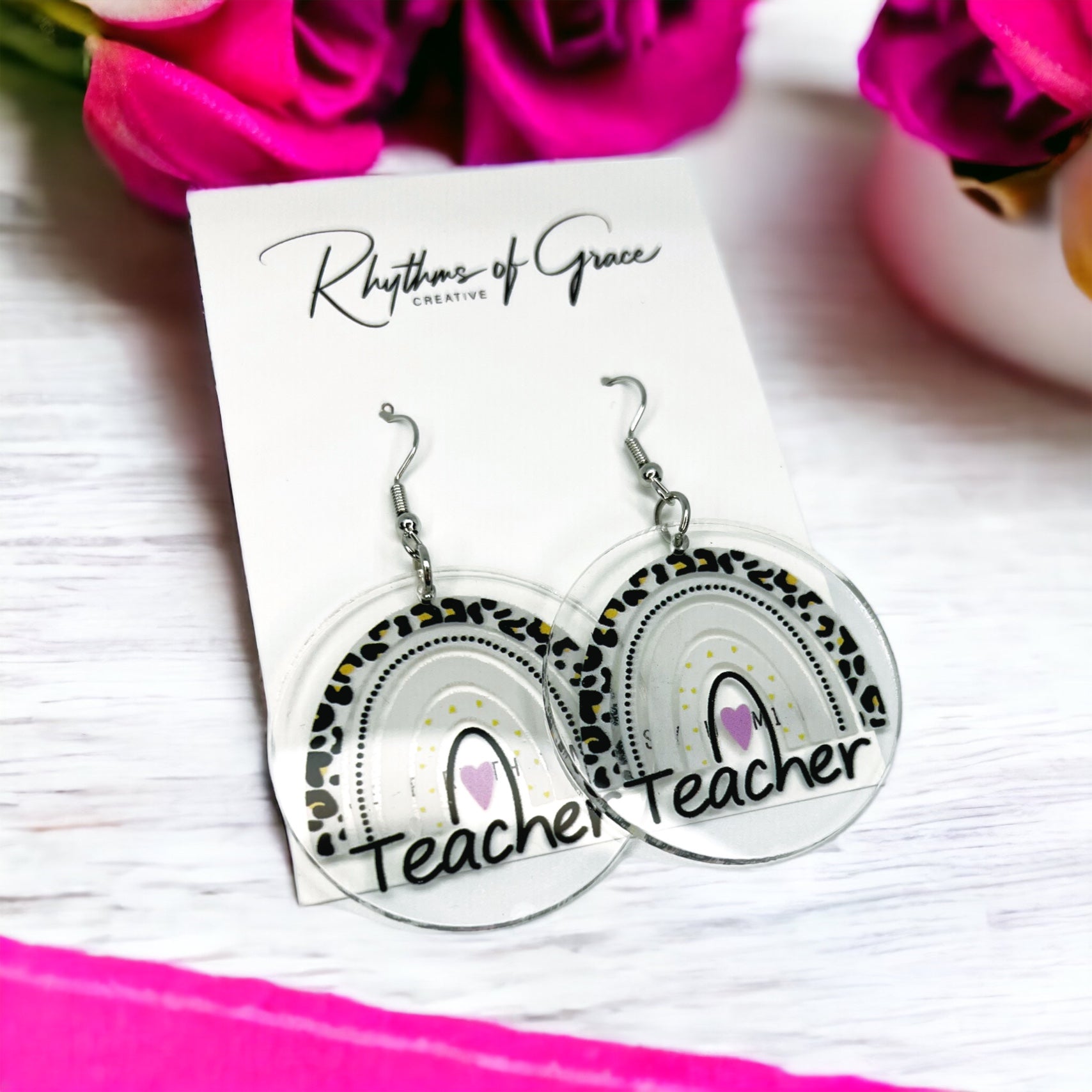 Teacher Earrings Collection: Show Your Passion for Teaching! 🍎 - Rhythms of Grace Creative