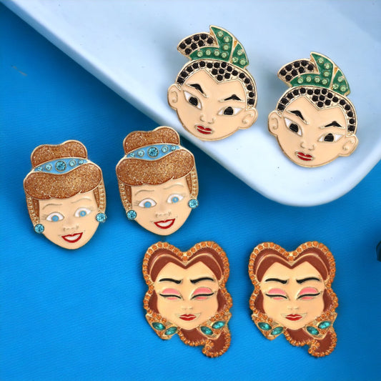 Rhinestone Princess Earrings - Sparkle Like Royalty! 👑 - Rhythms of Grace Creative