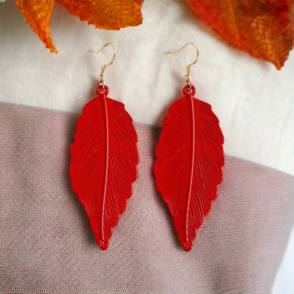 Embrace Autumn's Charm with Red Leaf Earrings! 🍂 - Rhythms of Grace Creative
