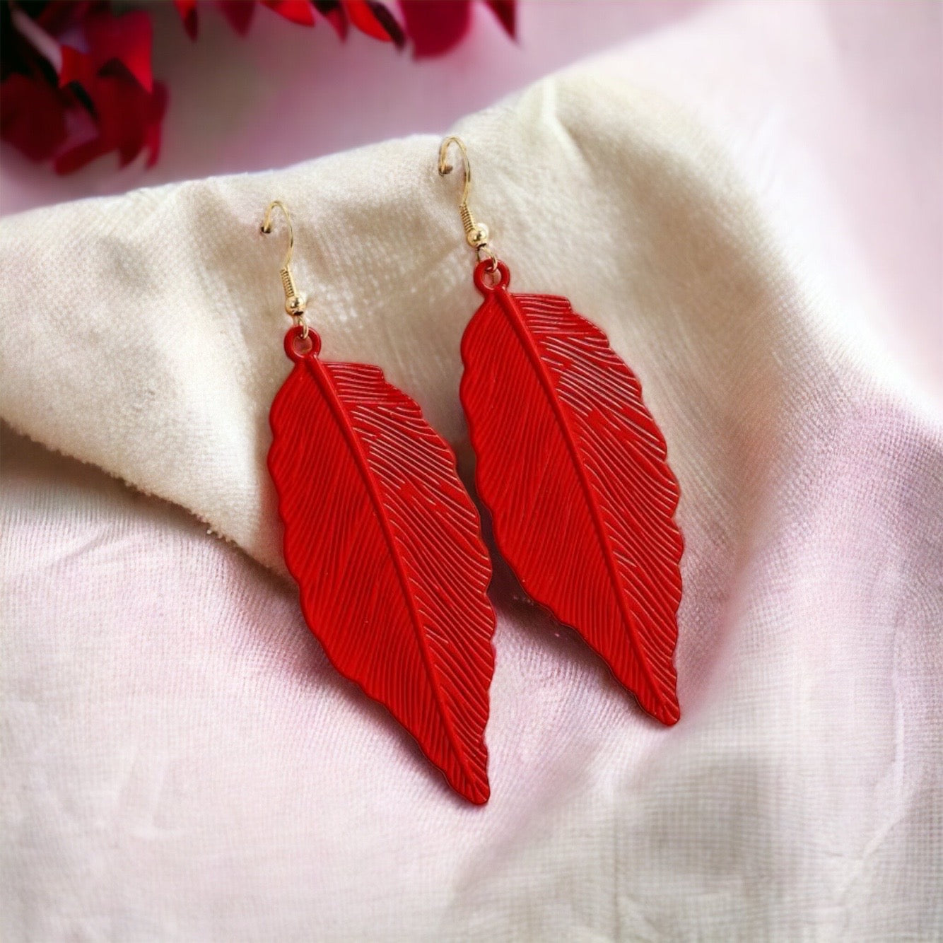 Embrace Autumn's Charm with Red Leaf Earrings! 🍂 - Rhythms of Grace Creative