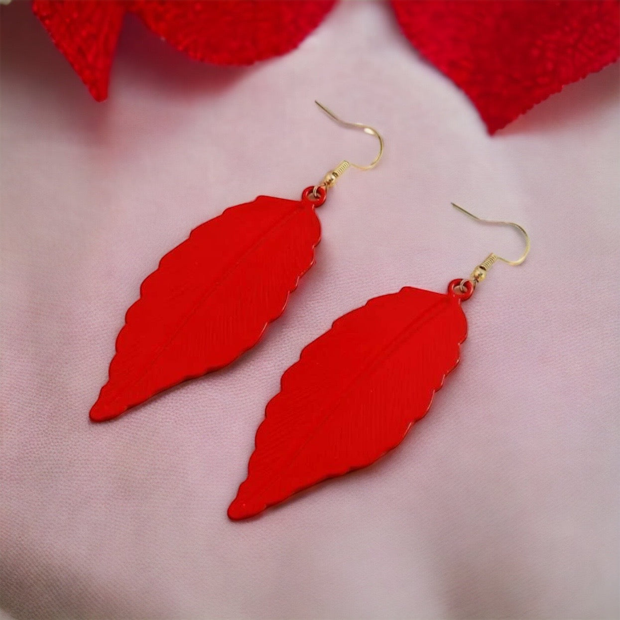 Embrace Autumn's Charm with Red Leaf Earrings! 🍂 - Rhythms of Grace Creative