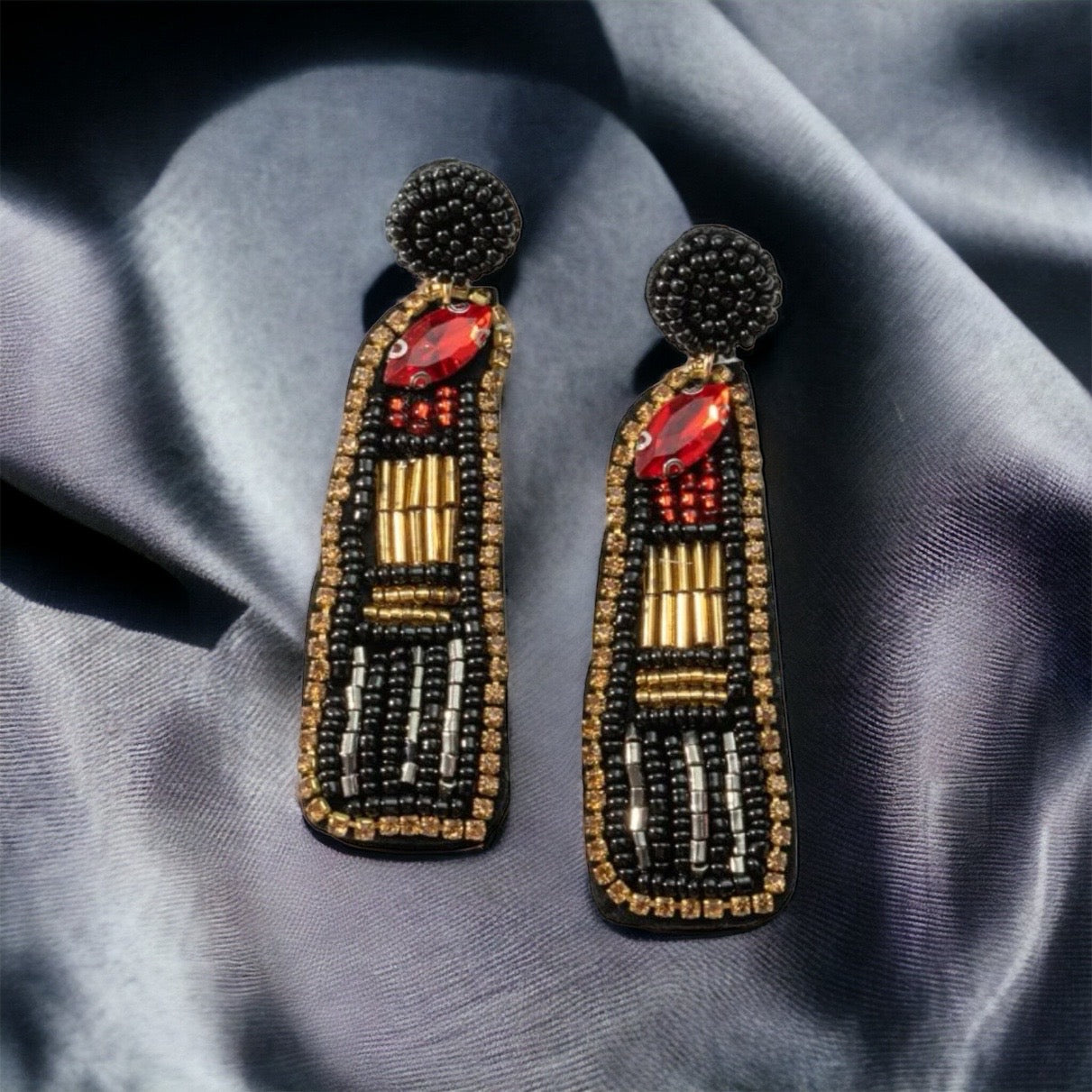 Red Lipstick Earrings - Bold, Beautiful, and Beaded! - Rhythms of Grace Creative