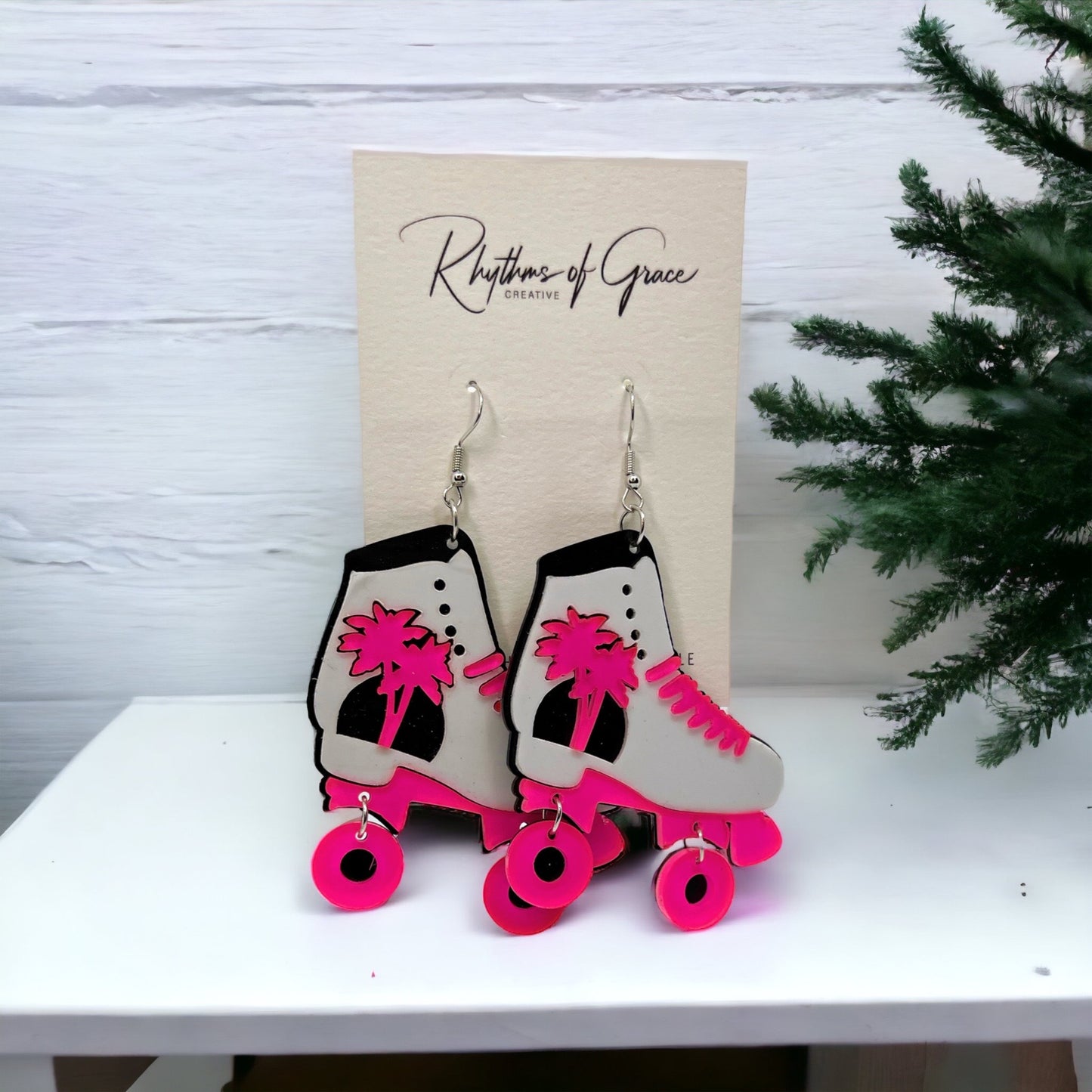Roller Skate Earrings - Roller Skate Accessories, Handmade Earrings, Rollerblades, Rollerskates, Roller Derby - Rhythms of Grace Creative