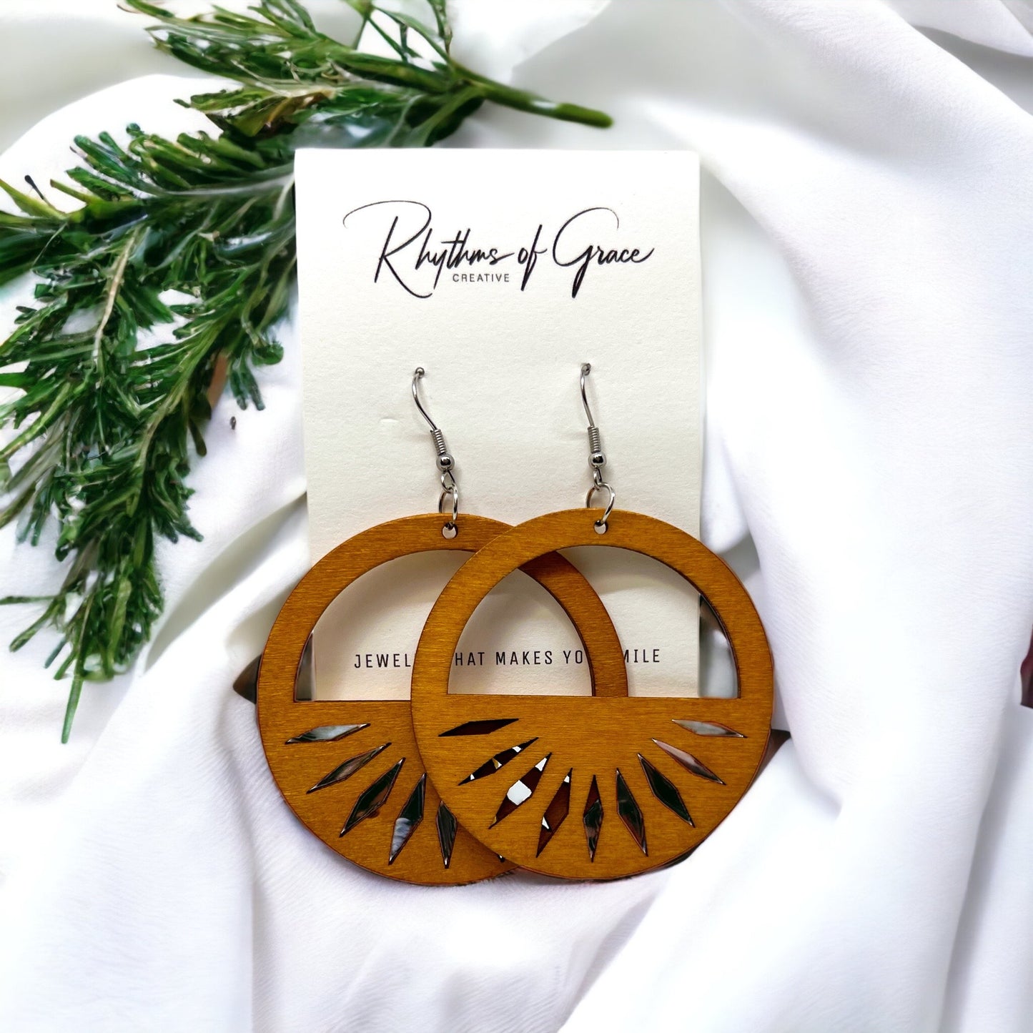 Sunrise Vibes: Wooden Boho Earrings for Effortless Style! - Rhythms of Grace Creative