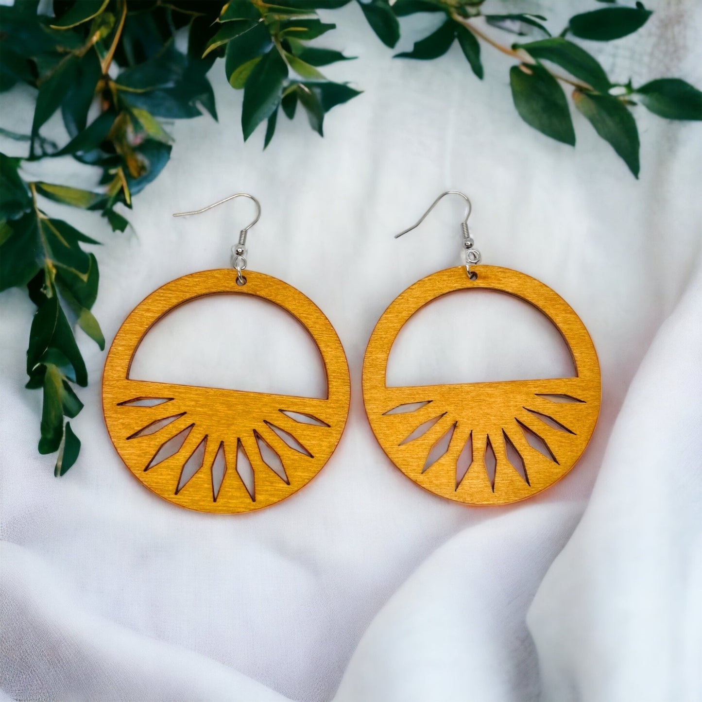 Sunrise Vibes: Wooden Boho Earrings for Effortless Style! - Rhythms of Grace Creative