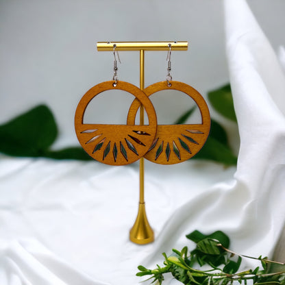 Sunrise Vibes: Wooden Boho Earrings for Effortless Style! - Rhythms of Grace Creative