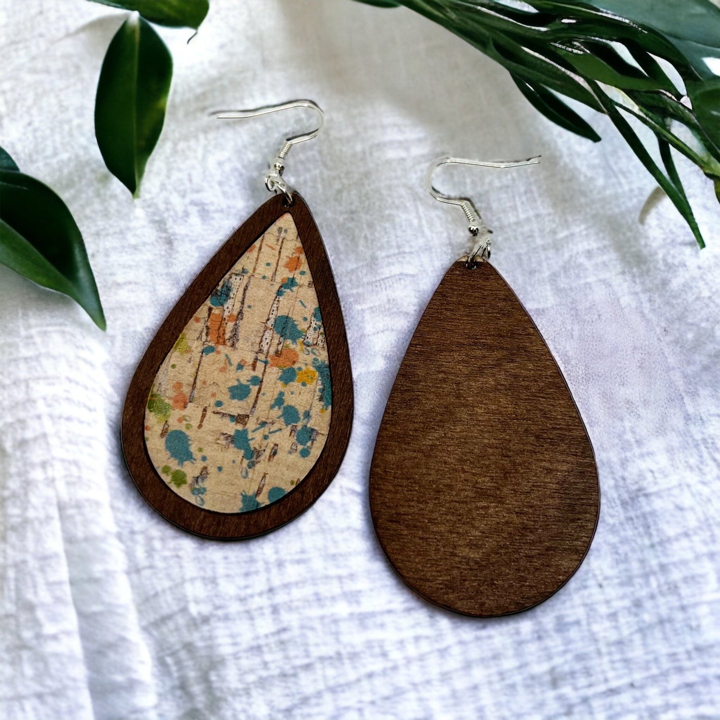 Multicolored Boho Style Earrings - Boho Chic, Handmade Earrings, Boho Chic, Western Earrings, Brown Earrings, Wooden Earrings, Bohemian Style - Rhythms of Grace Creative