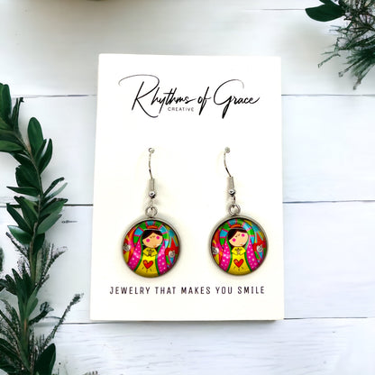 Blessed Mother Earrings - A Divine Touch to Your Style! ✨ - Rhythms of Grace Creative