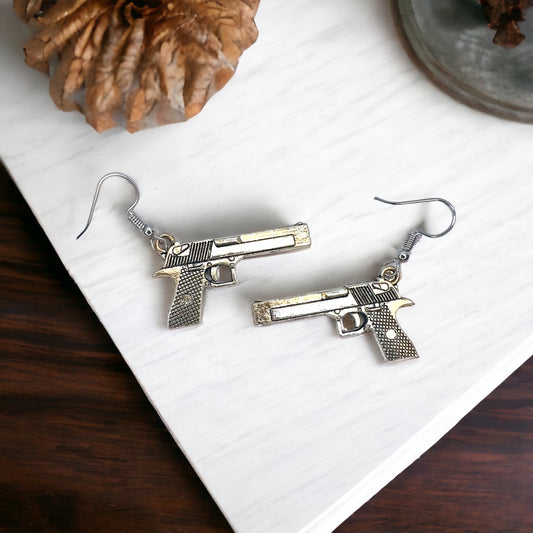Handgun Earrings: Edgy Elegance for the Bold! - Rhythms of Grace Creative