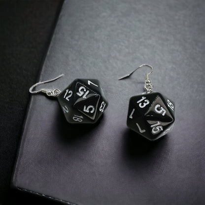 Roll the Dice with Style! Black Dice Dangle Earrings 🎲 - Rhythms of Grace Creative