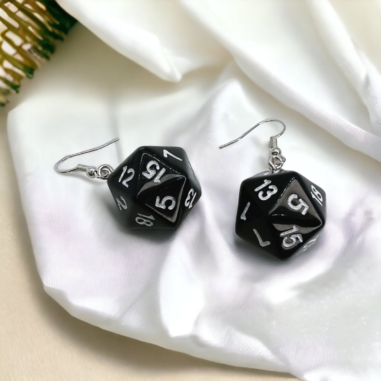 Roll the Dice with Style! Black Dice Dangle Earrings 🎲 - Rhythms of Grace Creative