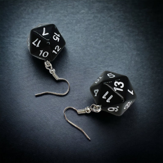 Roll the Dice with Style! Black Dice Dangle Earrings 🎲 - Rhythms of Grace Creative
