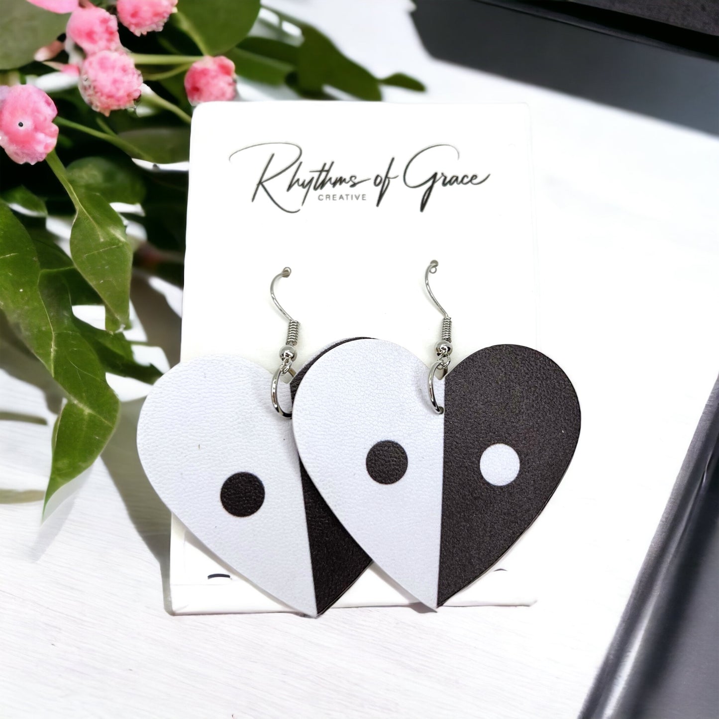 Yin Yang Dangle Earrings: Balance & Beauty Unleashed! 🌟 - Rhythms of Grace Creative