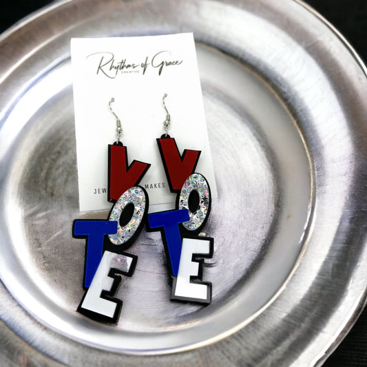 Vote with Style: Handmade Stars & Stripes Earrings! - Rhythms of Grace Creative